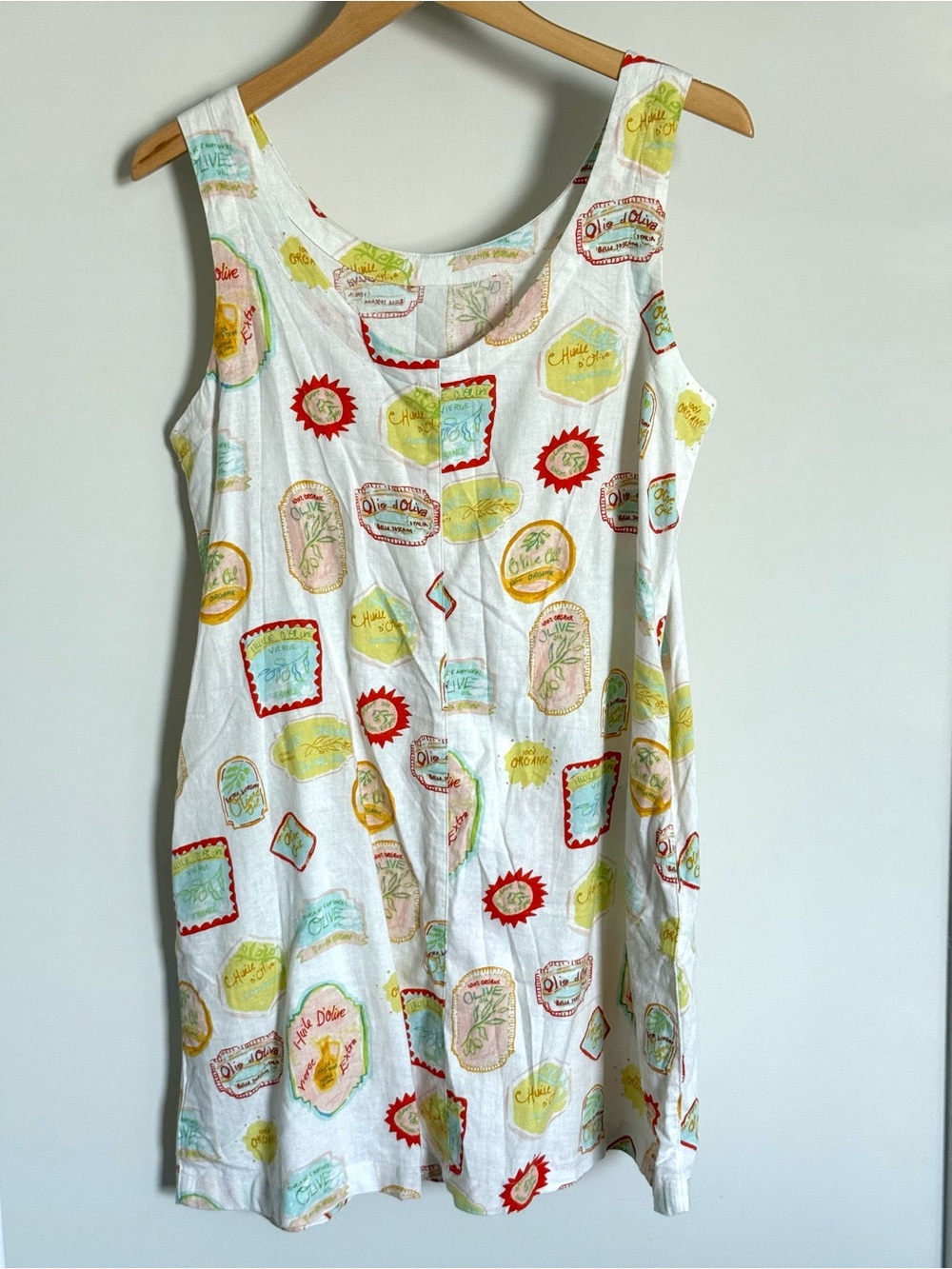 Cynthia Rowley Olive Oil Party Linen Blend Mini Shift Dress White Pockets Medium - Picture 2 of 10